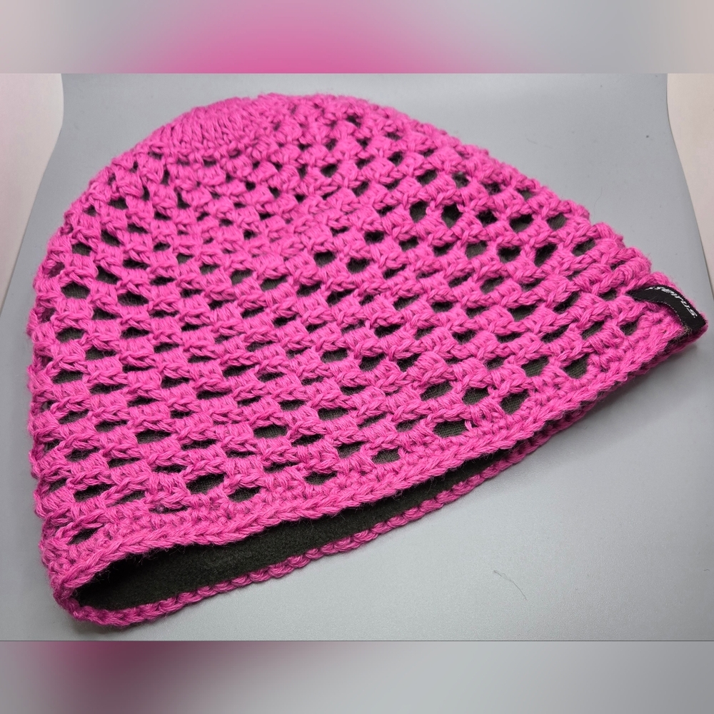 Seirus Innovation Crocheted Hat or Beanie Wmns Size 38 Fleece Lined